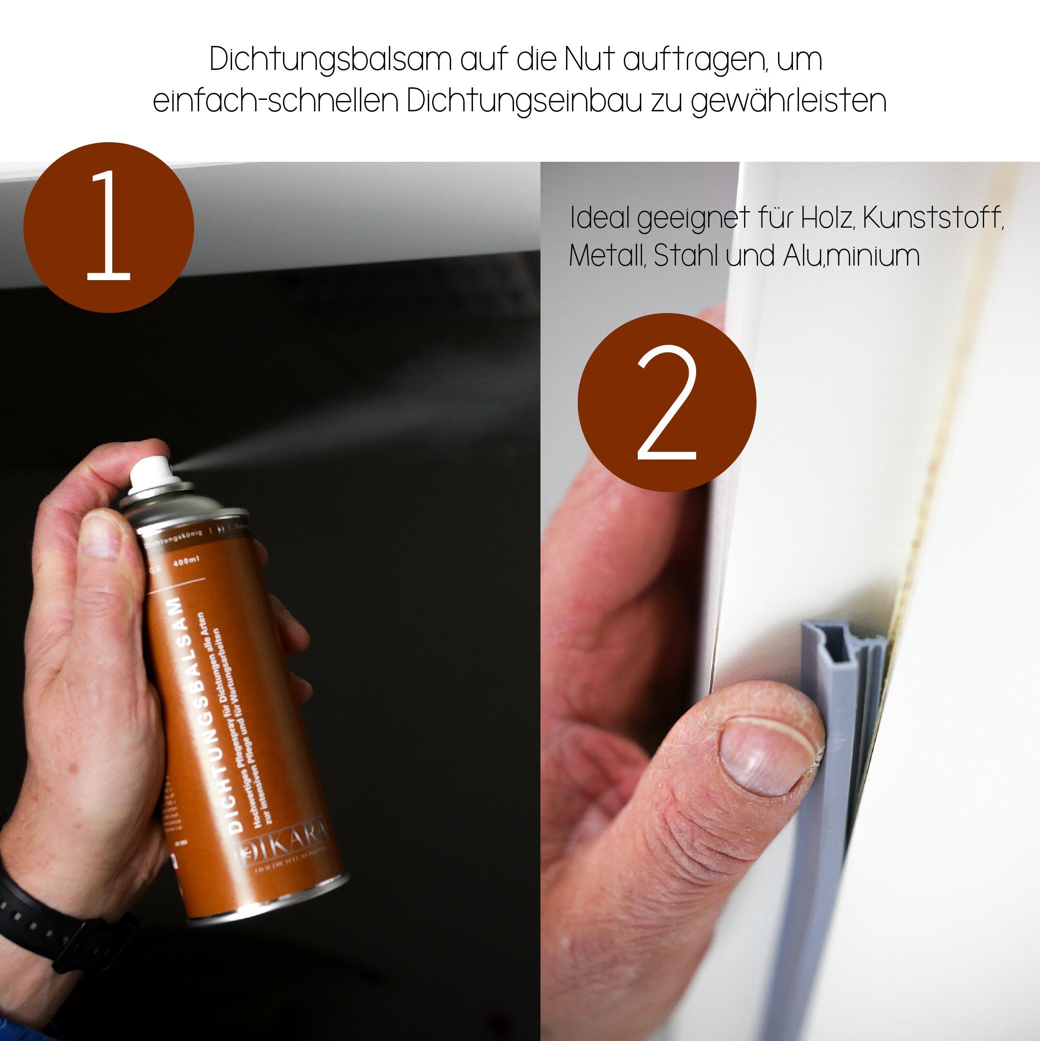 Dikara Silikonöl Dichtungsbalsam Dichtungspflege öl- und fettfreies Silikonspray 400 ml, 400 ml, 400 ml Schmiermittel – Bild 4 von 5