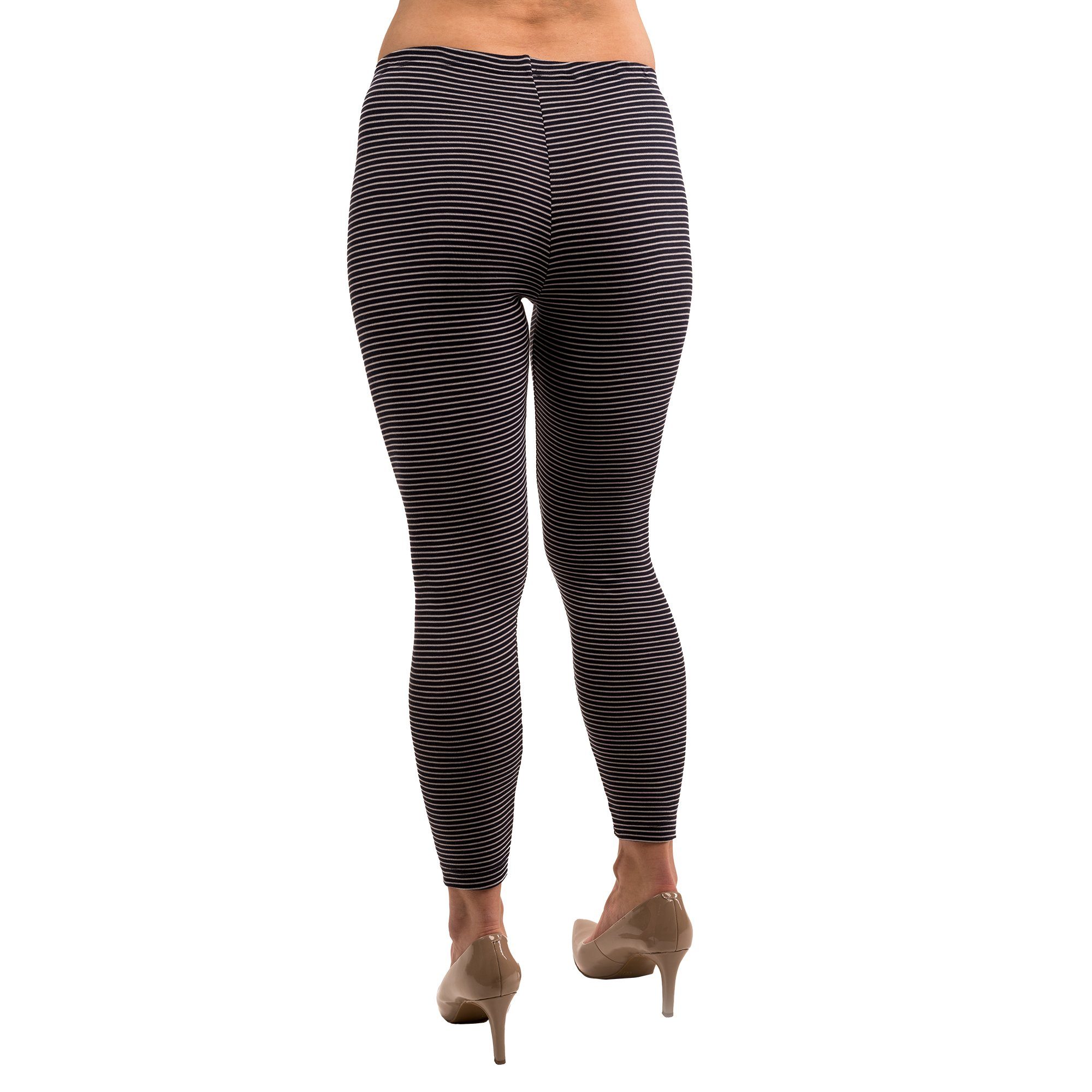 HERMKO Thermoleggings 1672005 warme Damen Thermo-Leggings in Ringel-Optik günstig online kaufen