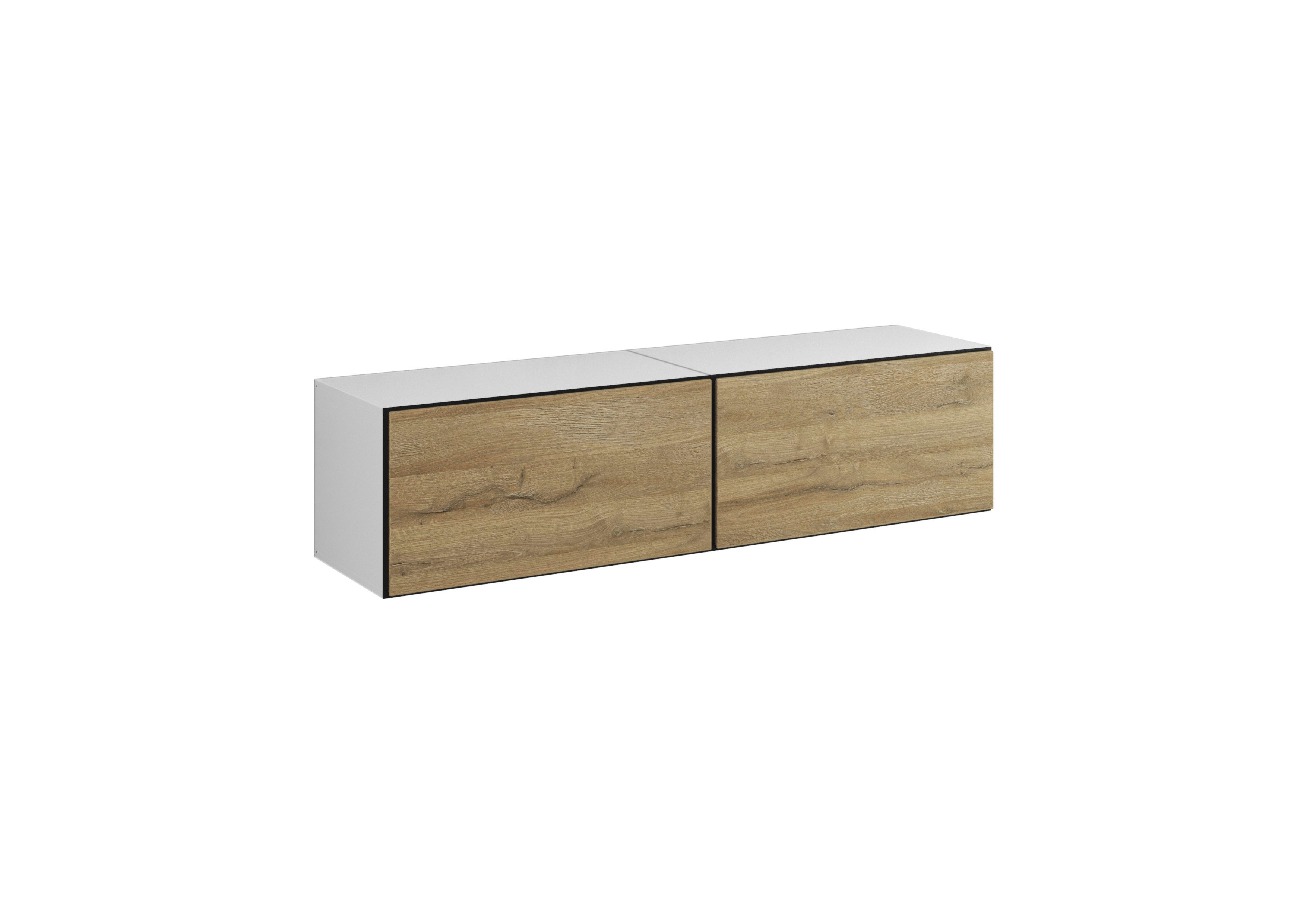 BMG Möbel Lowboard Modul+ (2 tlg., bestehend aus 2 Schränken mit Klappe), 152 cm, wählbar aus verschiedenen Farbkombinationen, Made in Germany
