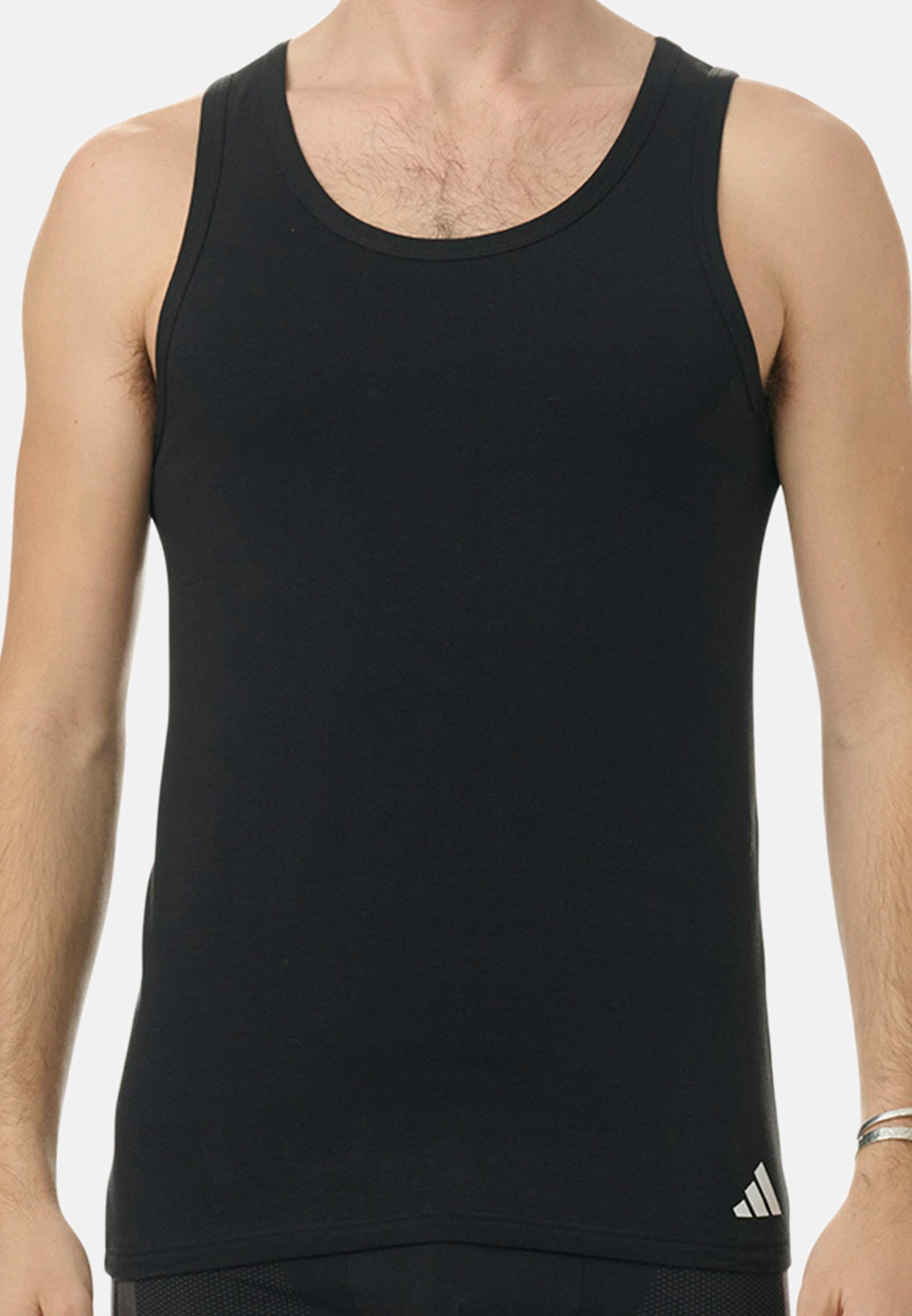 adidas Sportswear Unterhemd 4er Pack Active Flex Cotton (Spar-Set, 4-St) Unterhemd / Tanktop - Baumwolle - Atmungsaktiv - Lockere Passform