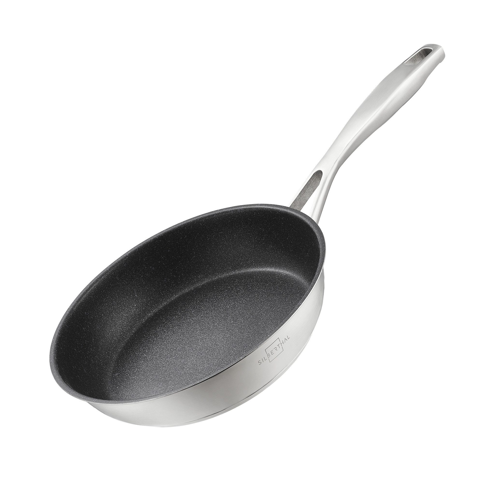 SILBERTHAL Bratpfanne 20cm beschichtet, Induktion, Edelstahlpfanne, Edelstahl (1-tlg), für alle Herdarten, backofenfest