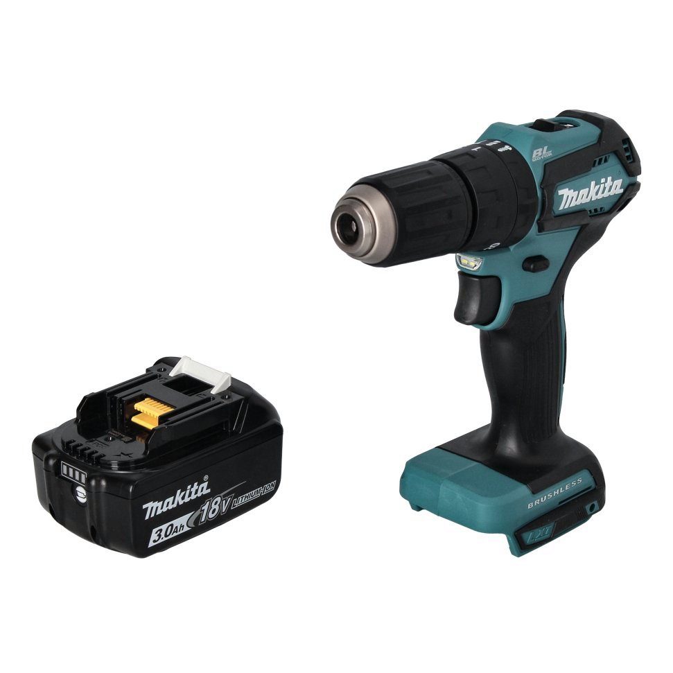 Makita Akku-Schlagbohrschrauber DHP 483 F1 Akku Schlagbohrschrauber 18 V 40 Nm Brushless + 1x Akku