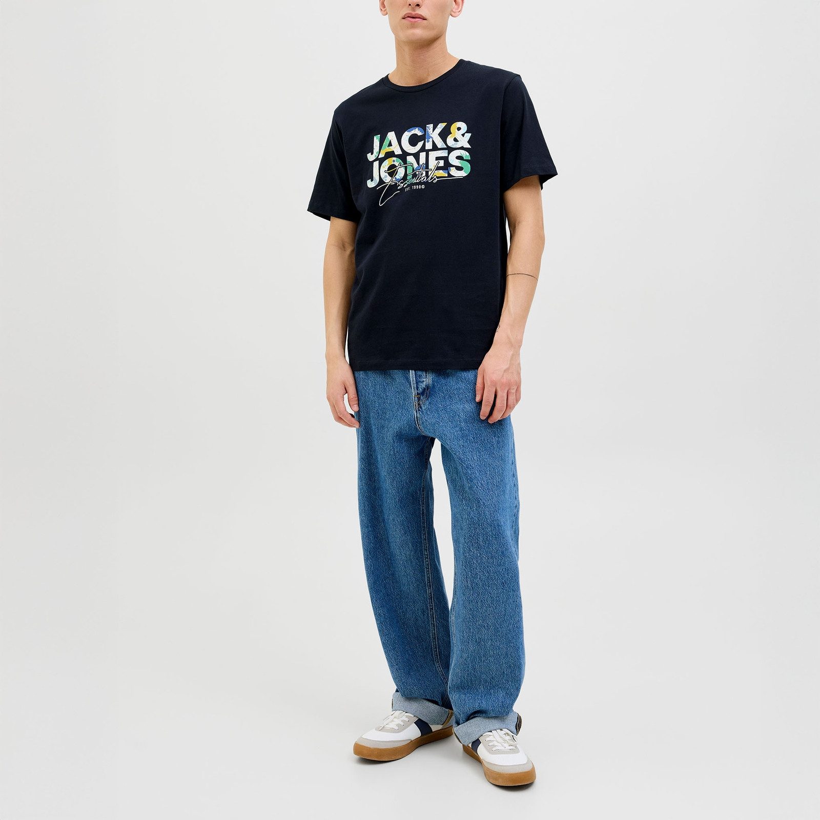 Jack & Jones T-Shirt JJGEPLAS Tee SS Crew Neck mit Markenschriftzug auf der günstig online kaufen