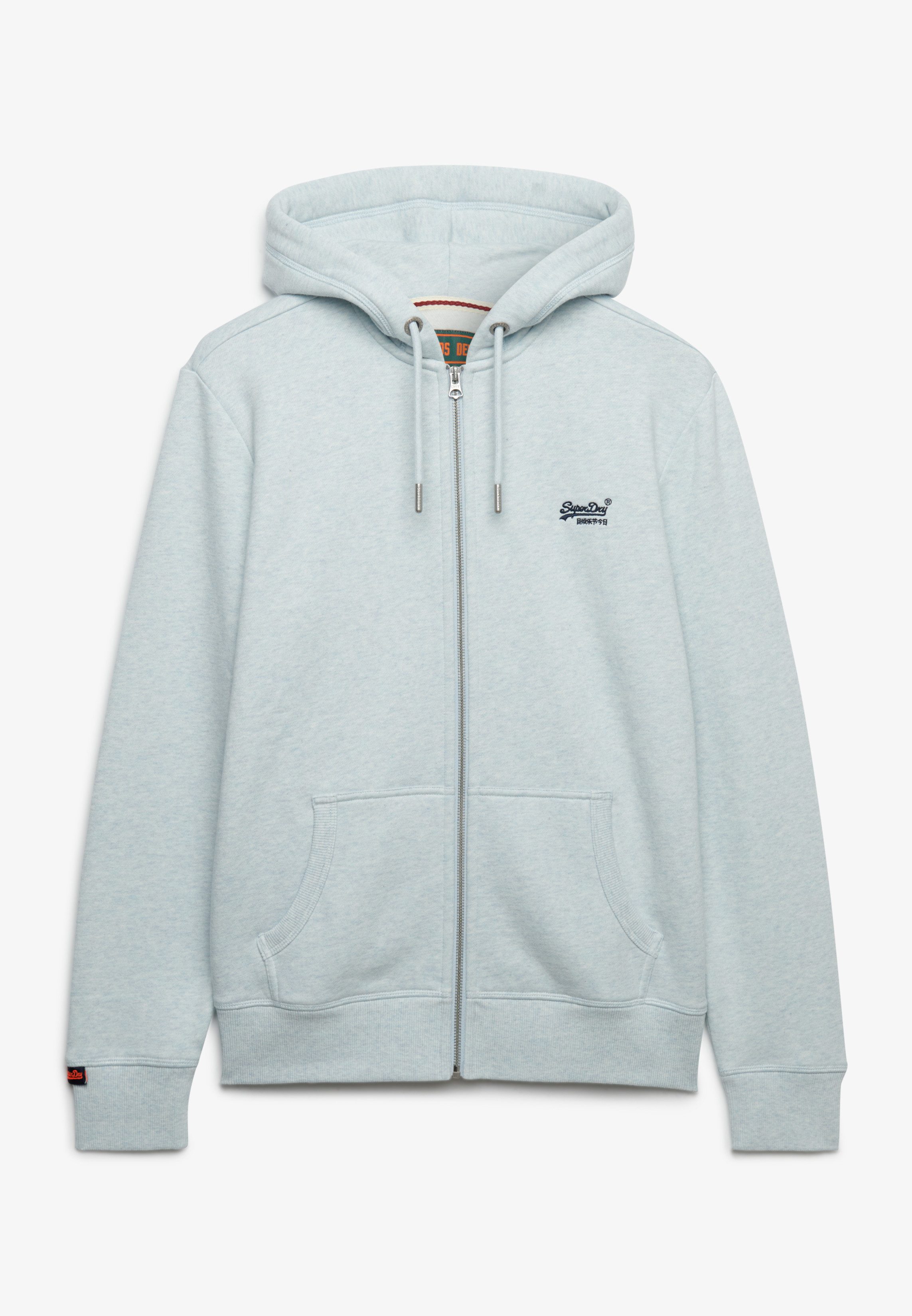Superdry Kapuzensweatjacke ESSENTIAL LOGO ZIP HOODIE HB Baumwollmischung, slim fit
