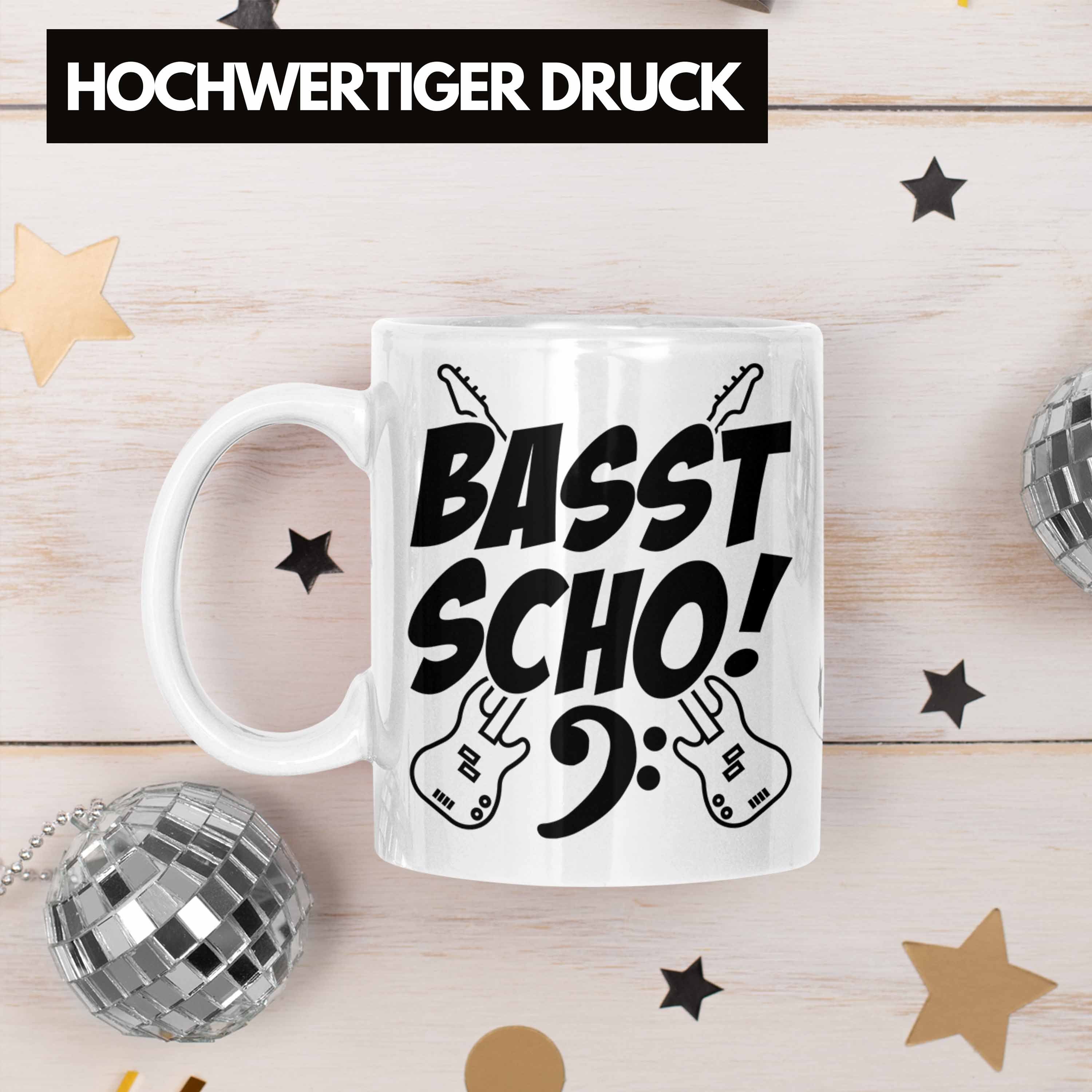 Tasse Trendation Weiss Kaffee-Becher S Bassist Basst Geschenkidee Geschenk Bass-Spieler Tasse