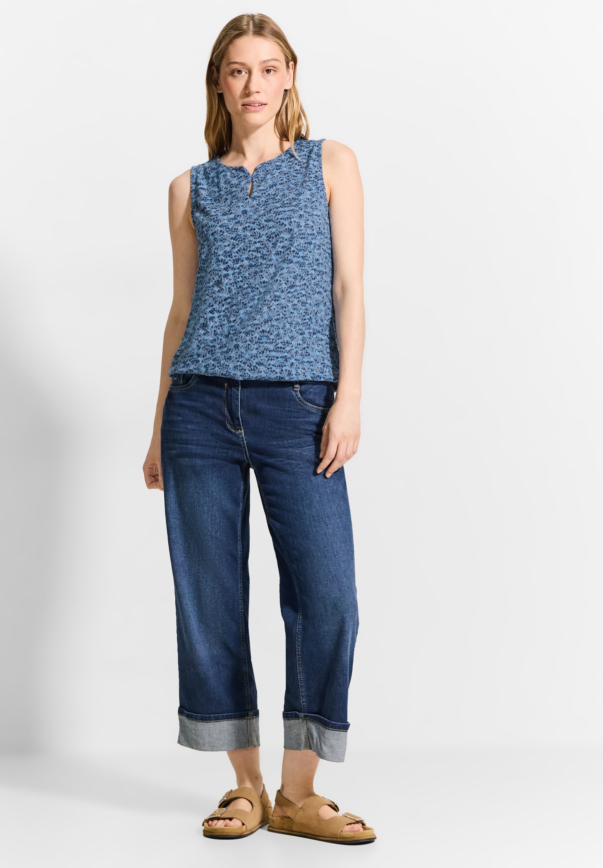 CECIL Shirttop mit Elastiksaum