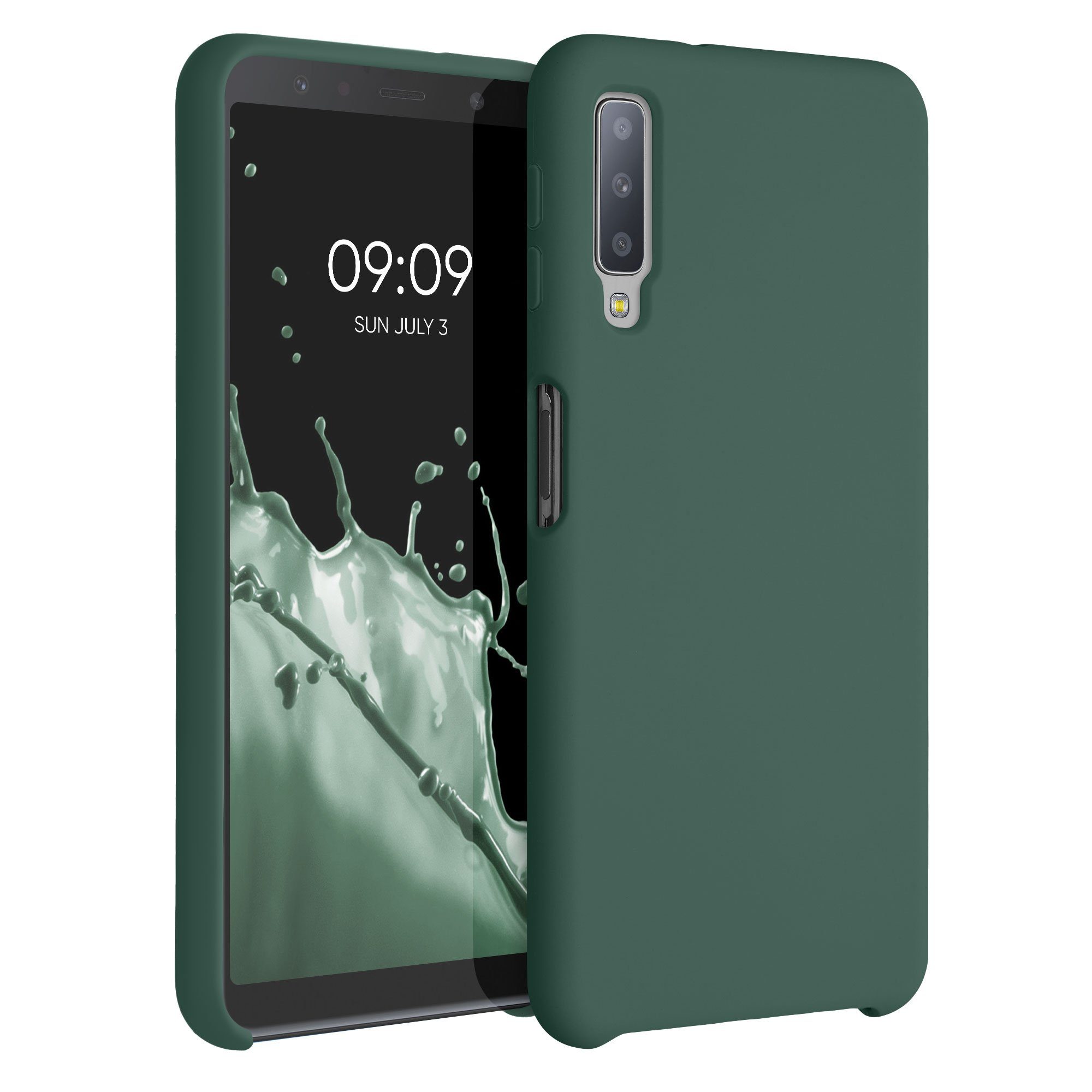 kwmobile Handyhülle Handyhülle für Samsung Galaxy A7 (2018) Hülle, Weiches Handy Silikon Case - Schutzhülle Cover