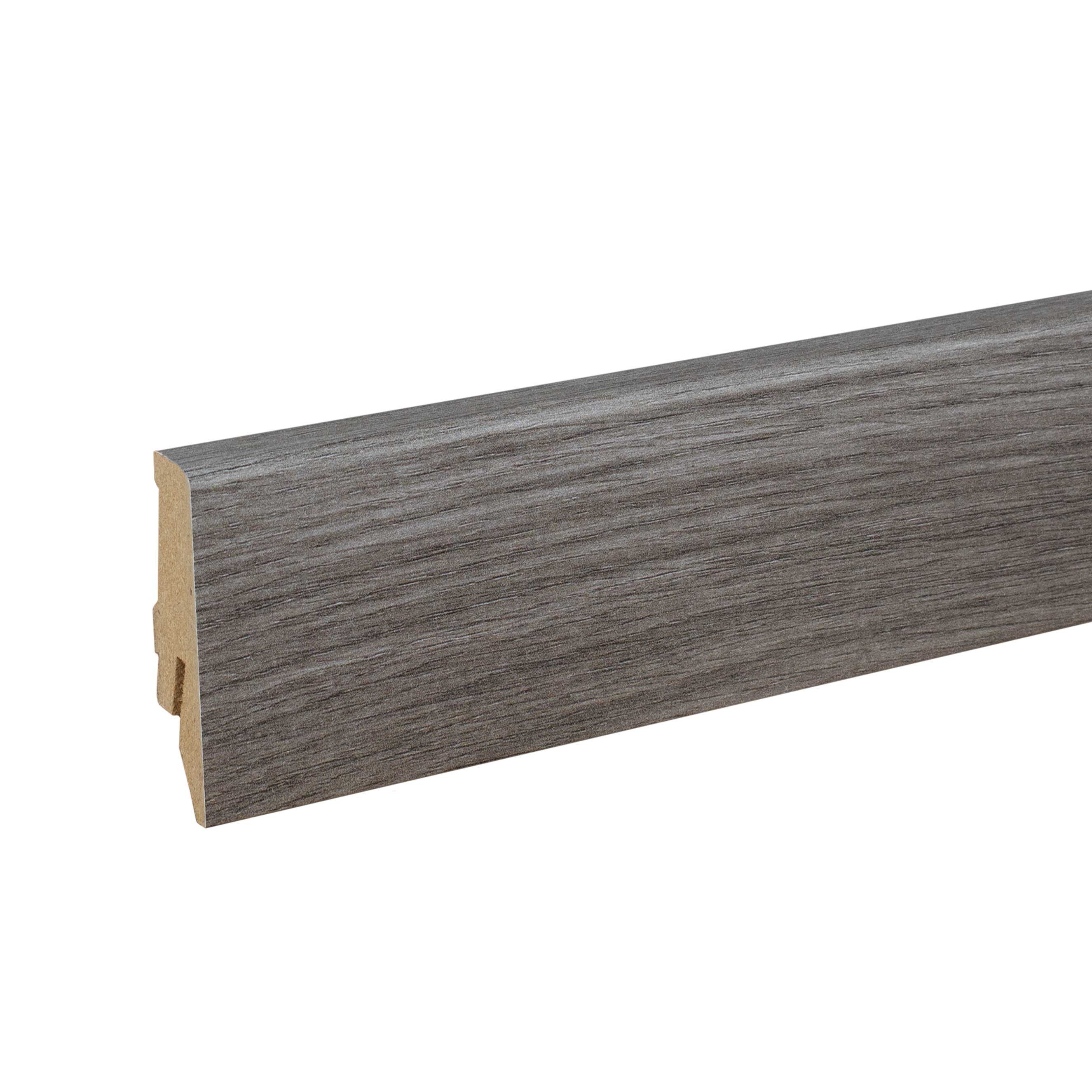 PROVISTON Sockelleiste 18 x 58 x 2400 mm Fußleiste MDF-Kern foliert Eiche by PROVISTON, L: 240 cm, Spar-Set, 5-St.