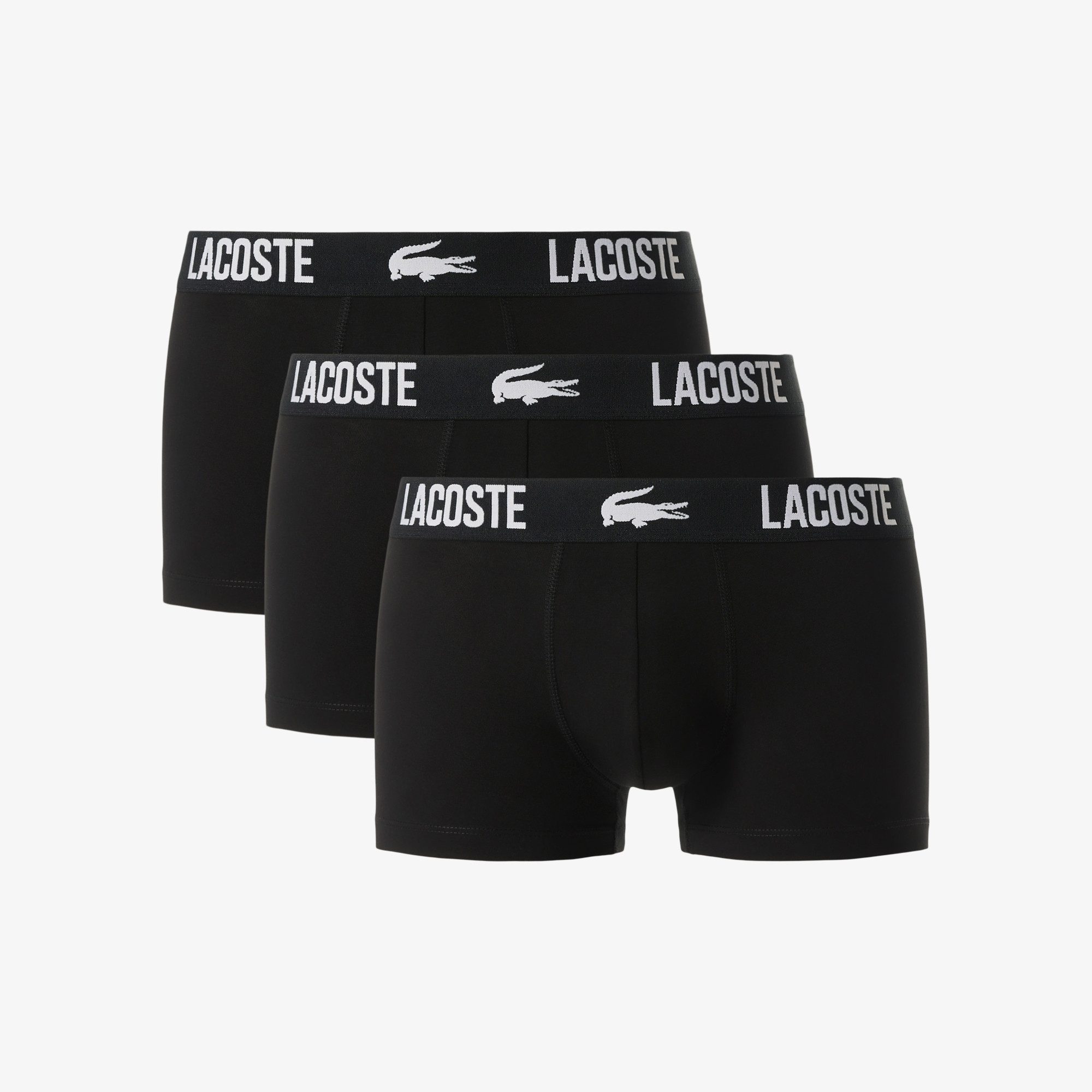 Lacoste Trunk (Packung, 3-St) Jacquard-Bund mit Lacoste-Logo und Krokodi