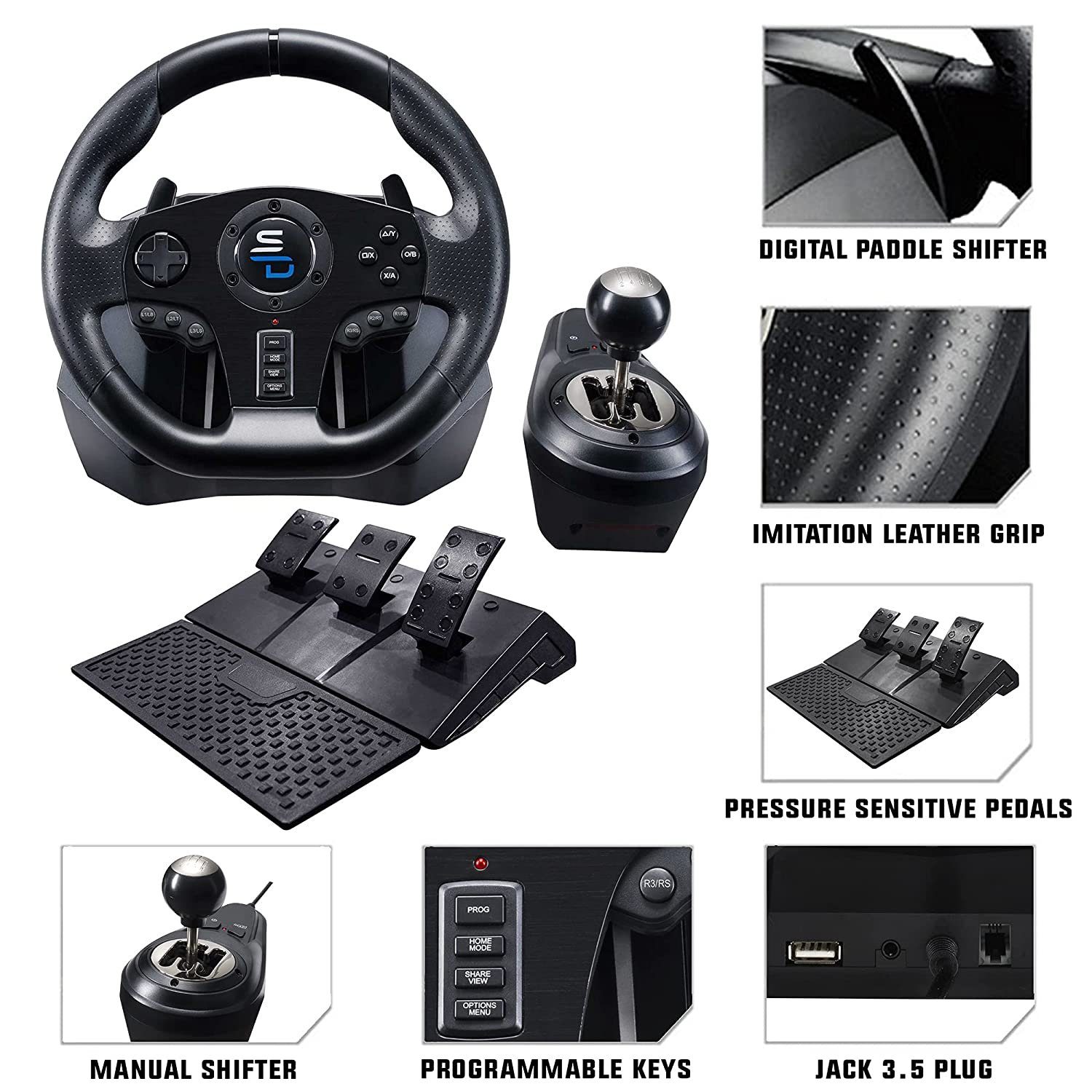 Subsonic Superdrive GS850-X Racing Wheel für Xbox Serie X/S, Ps4, Xbox One Gaming-Lenkrad