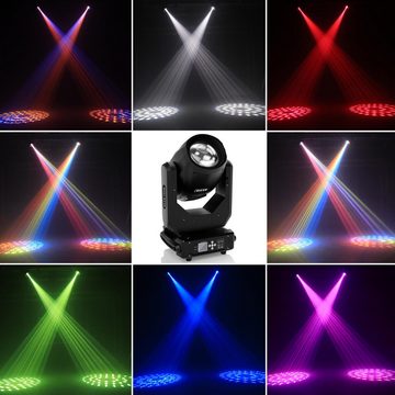 ZonQoonz LED Scheinwerfer Moving Head LED 10R 280W Beam Bühnenlicht DMX512 Party Licht, LED, 17 Gobos 15 Farben DJ Lichter für Bar Disco Club