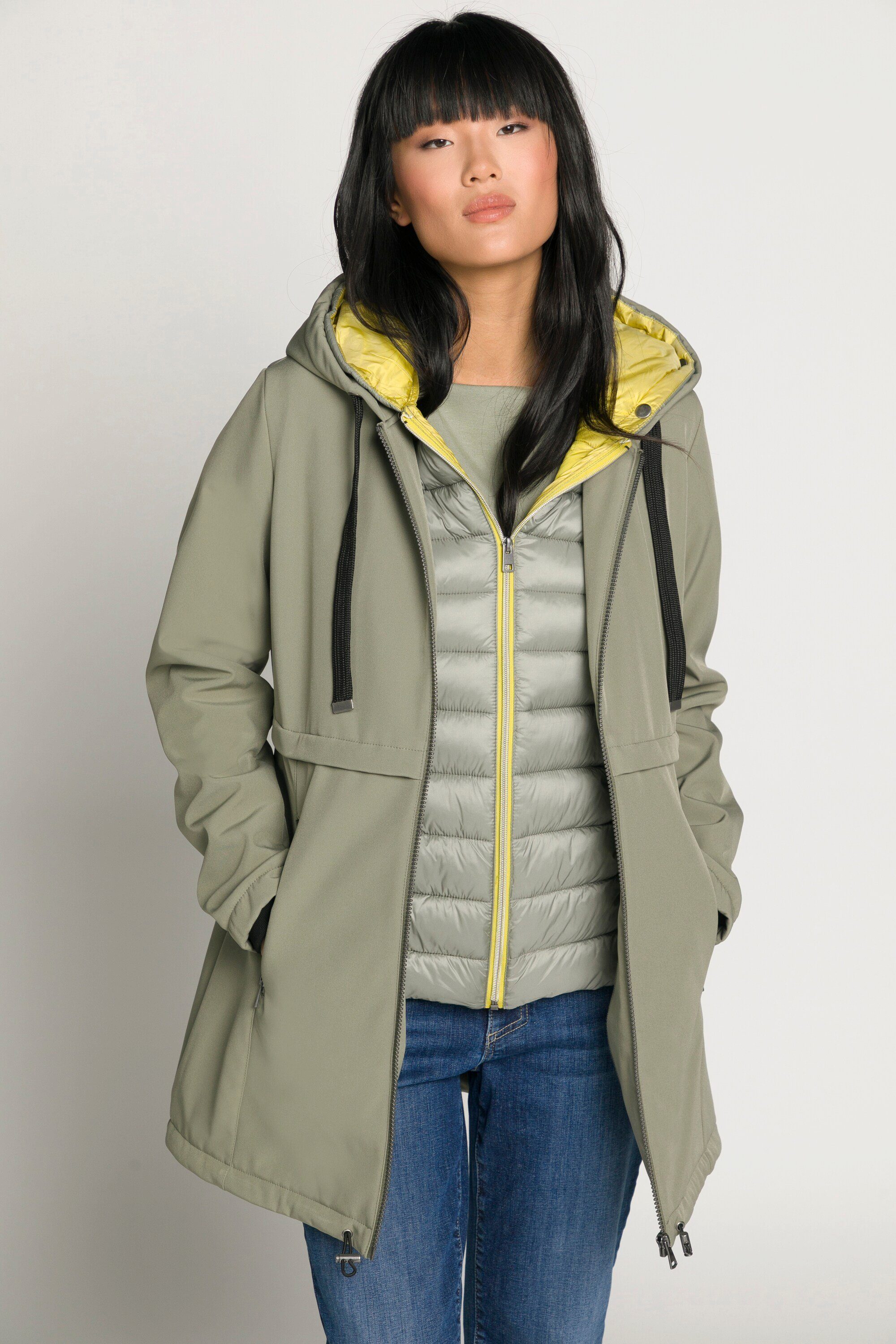 Kapuze Steppweste Gina Laura Softshelljacke 3-in-1-Softshelljacke