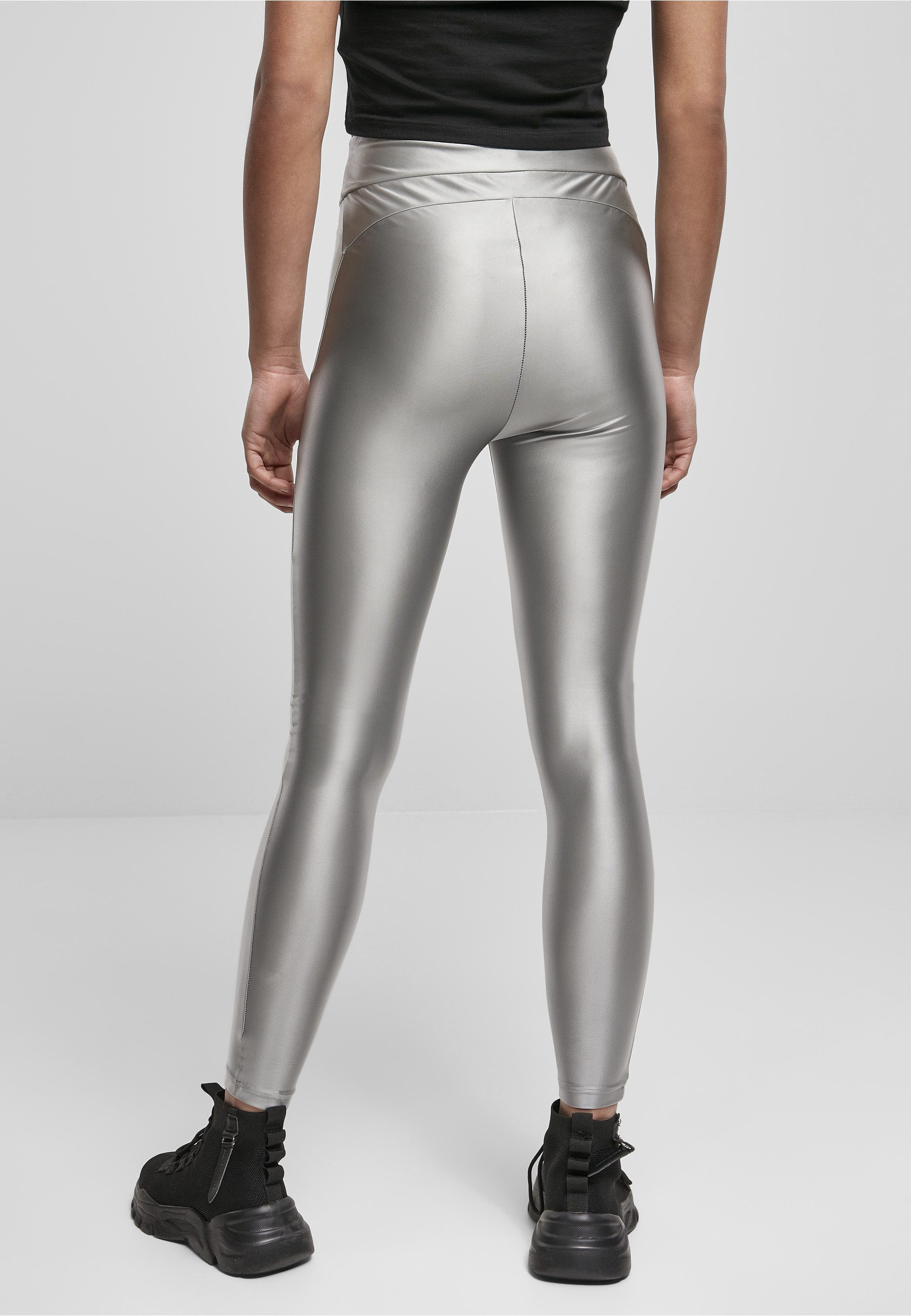 URBAN CLASSICS Leggings Urban Classics Damen Ladies Highwaist Shiny Metallic Leggings (1-tlg)