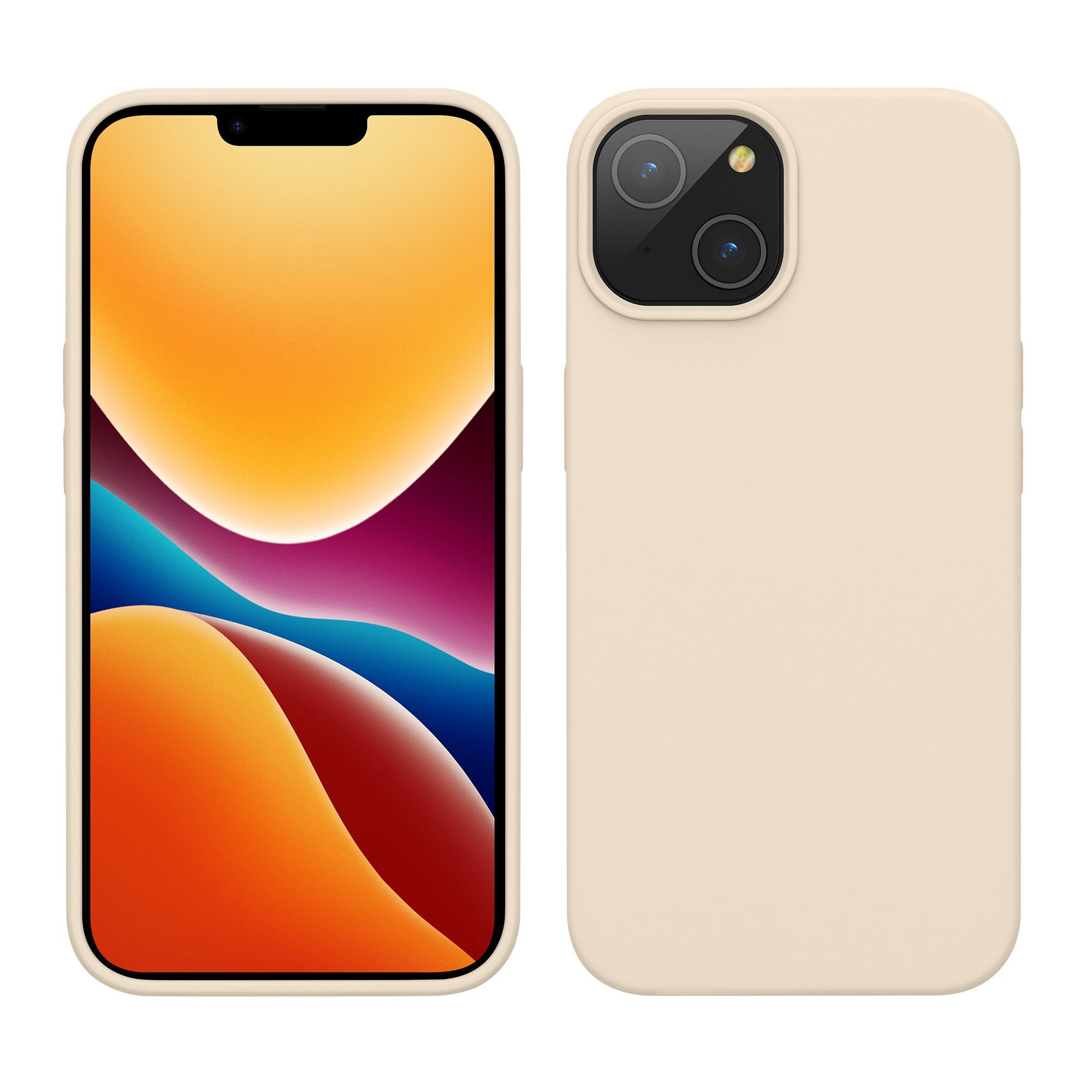 kwmobile Handyhülle Hülle für Apple iPhone 14, Hülle Silikon gummiert - Handyhülle - Handy Case Cover