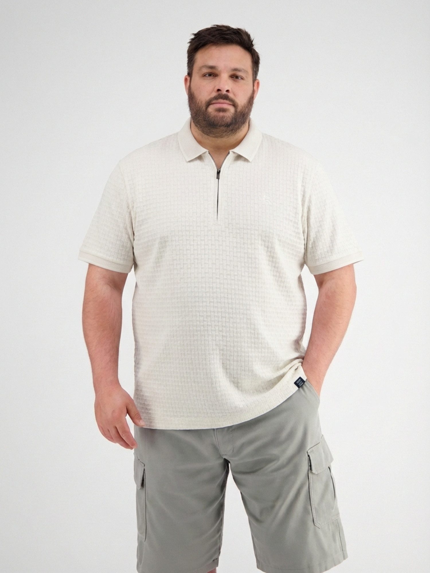 LERROS Poloshirt Poloshirt mit Reißverschlusskragen, grosse Größen