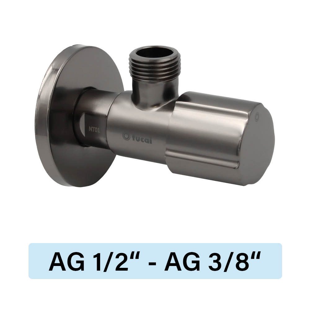 TUCAI Eckventil Eckventil Tucai TMM C850 Premium AG/AG 1/2"-3/8" schwarzstahl