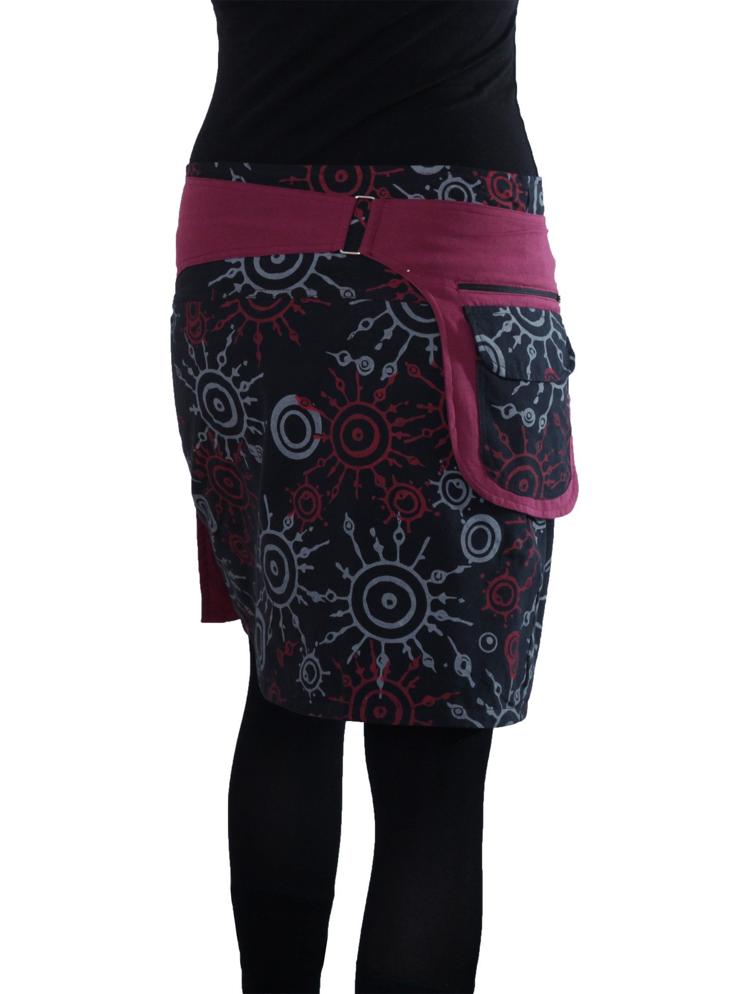 PUREWONDER Wickelrock Auffälliger Wickelrock mit Druckknöpfen, Minirock Nr. günstig online kaufen