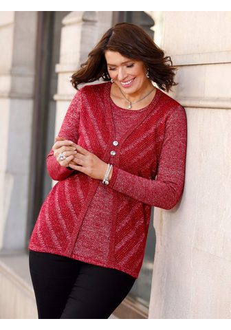 M. COLLECTION Пуловер в модный 2-in-1 имитация