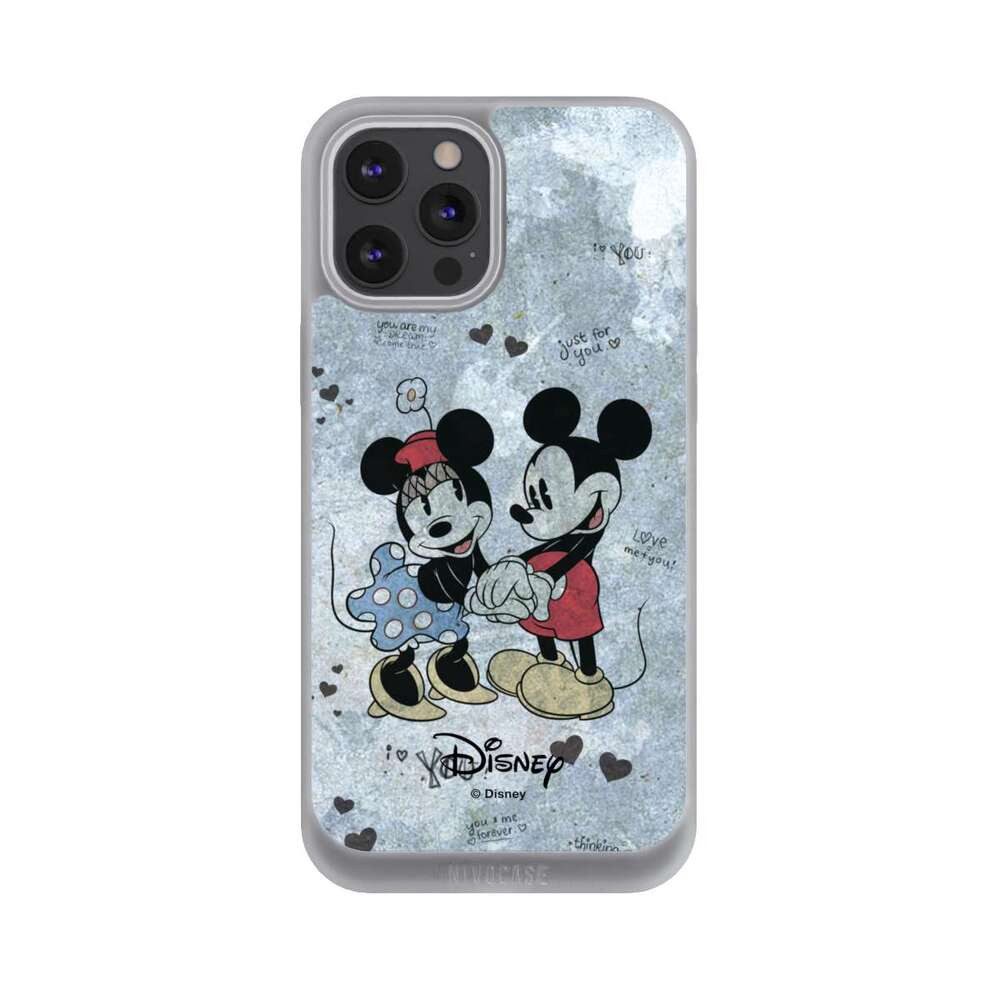 NIVOCASE Handyhülle Disney Vintage Mickey&Minnie In Love, Apple iPhone 12 Pro Max Handyhülle Hülle NIVOpure Case Frozen