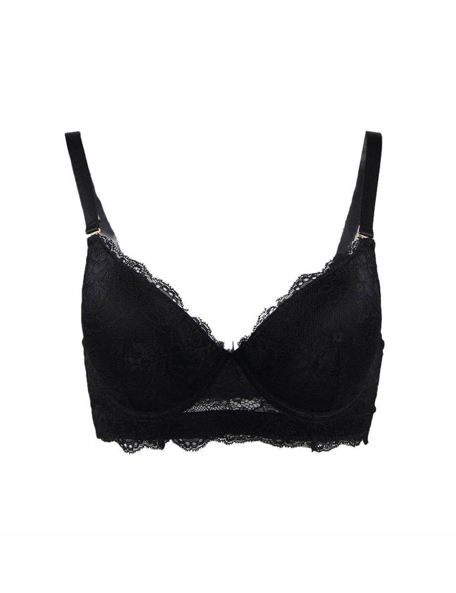 Schalen-BH Damen BH mit Spitze – Klassischer Schalen-Push-Up mit Bügel