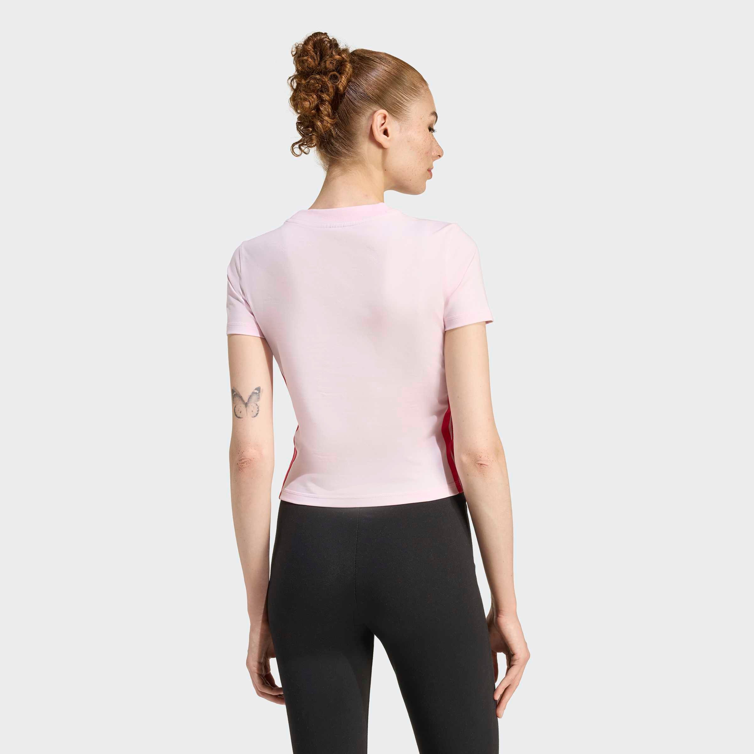 adidas Sportswear T-Shirt W 3S SJ BABY T schmale Passform, Rundhalsausschnitt, mit Elasthan-Anteil