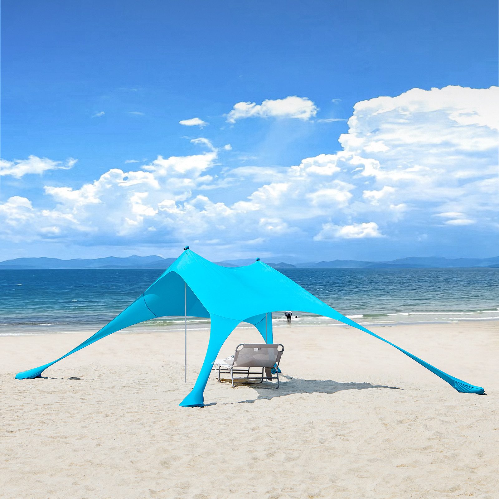 SoBuy Sonnensegel OZT01, Lycra Strandzelt Strandmuschel günstig online kaufen