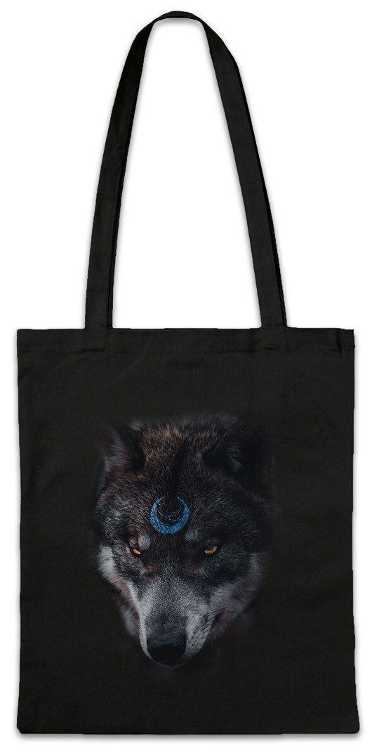 Beuteltasche Wolf Moon Stofftasche Wölfe Lupo Hirsch Lupus Wolves Reh Jagd Jäger