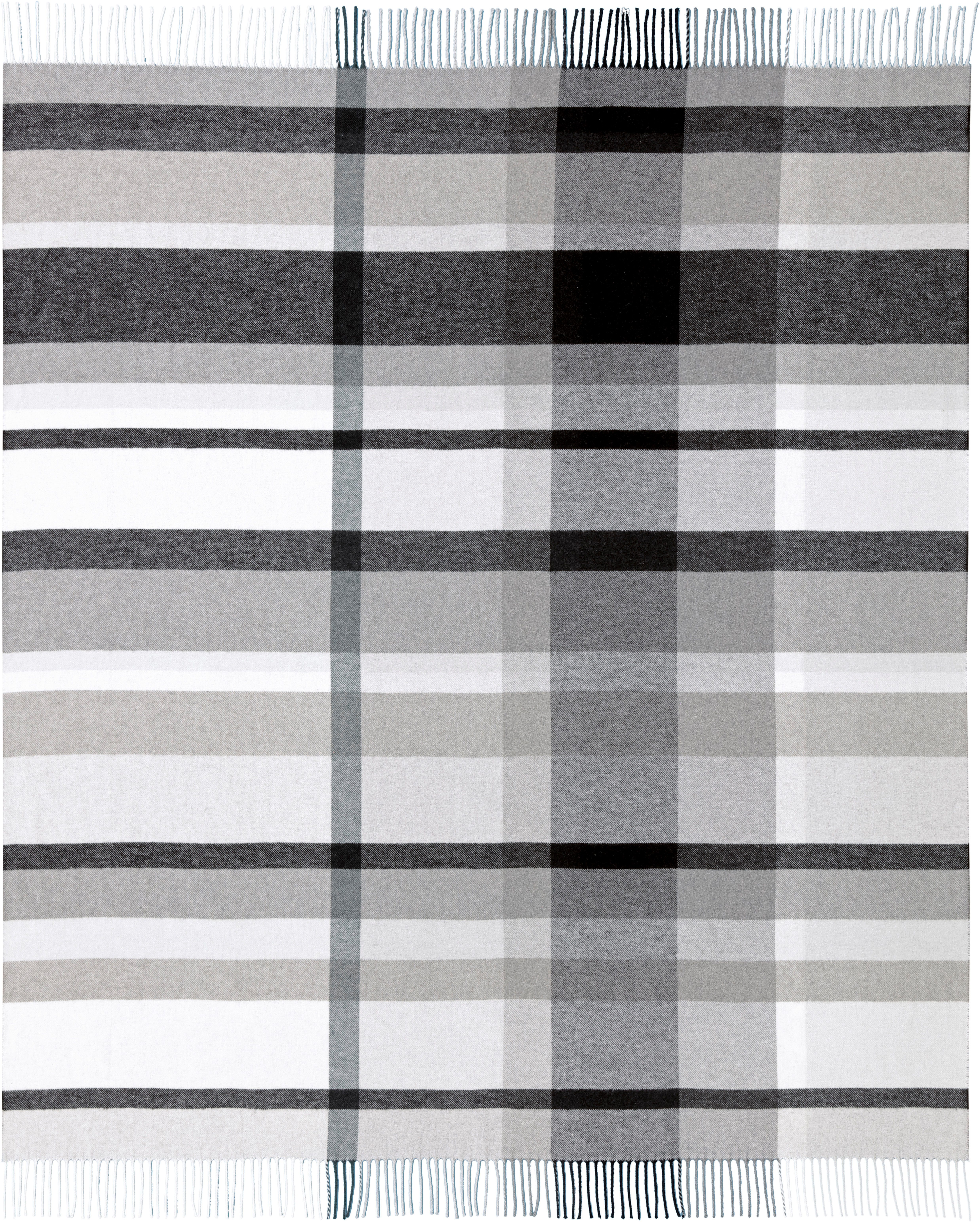 Plaid Harmony, Biederlack, im modernen Karo-Look, mit Fransen