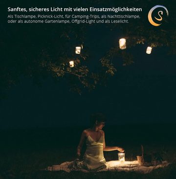 SONNENGLAS LED Solarleuchte SONNENGLAS, Original Solarlampe aus Südafrika, Fair Trad, USB-C