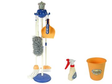 LEAN Toys Kinder-Küchenset Reinigungsset 7-Elemente Accessoires Putzspielzeug Zubehör Bunt Mopp