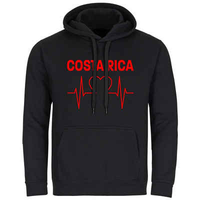 multifanshop Kapuzensweatshirt Costa Rica - Herzschlag - Pullover