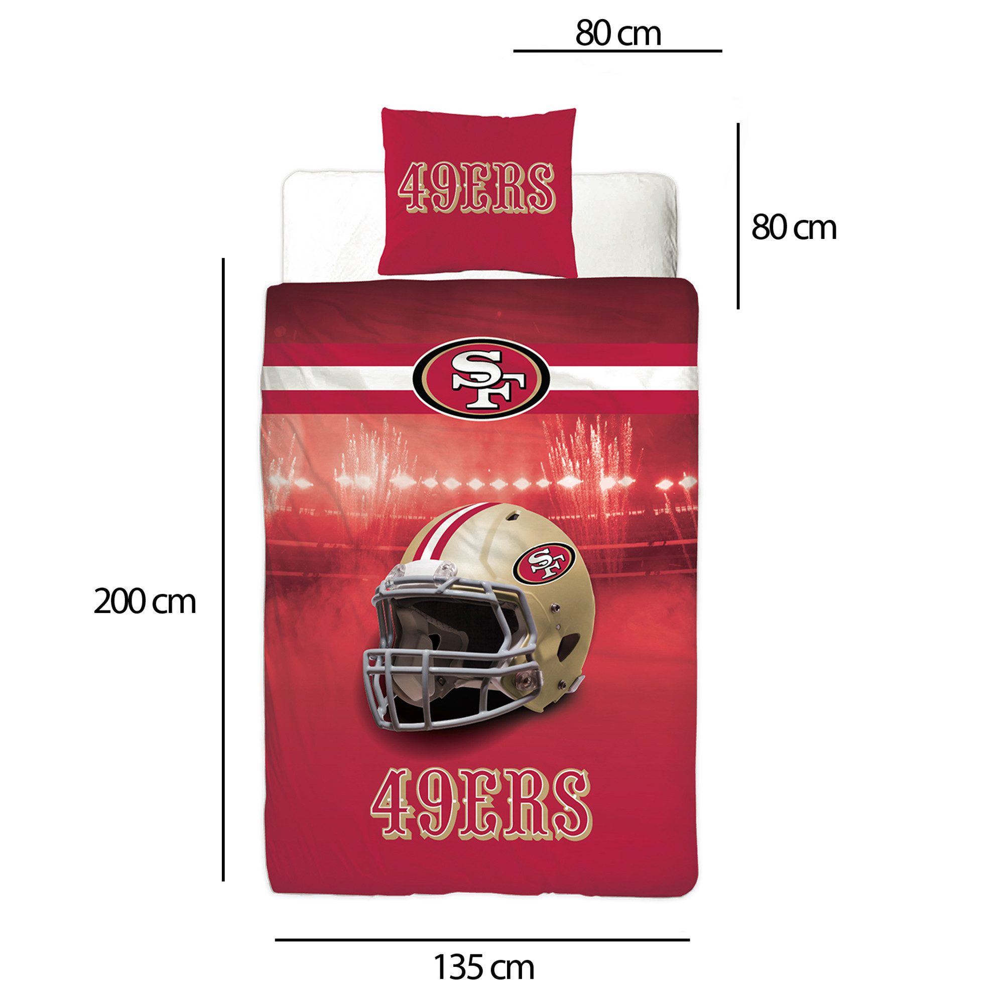 BERONAGE Wendebettwäsche NFL American Football Bettwäsche San Francisco 49e günstig online kaufen