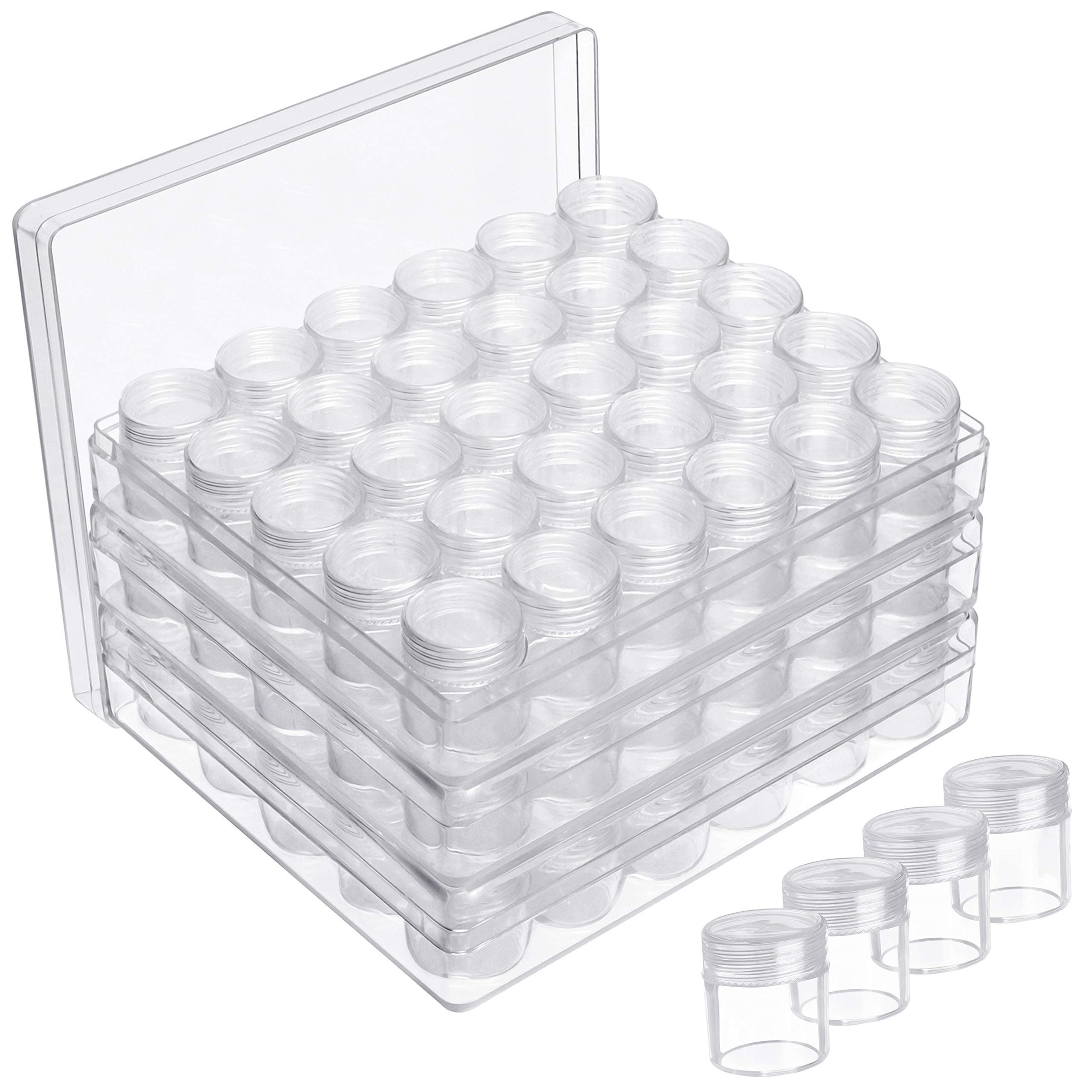 Kurtzy Aufbewahrungsbox Transparente Cremedosen im 3er Set (3 St)