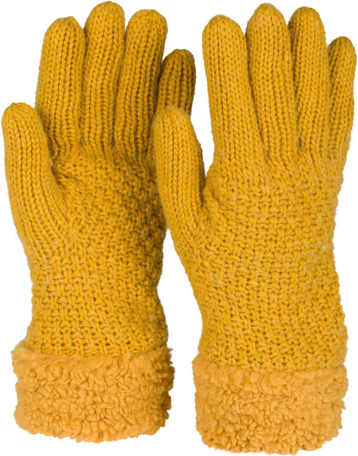 styleBREAKER Strickhandschuhe Strickhandschuhe mit Perlmuster und Fleece (1 günstig online kaufen