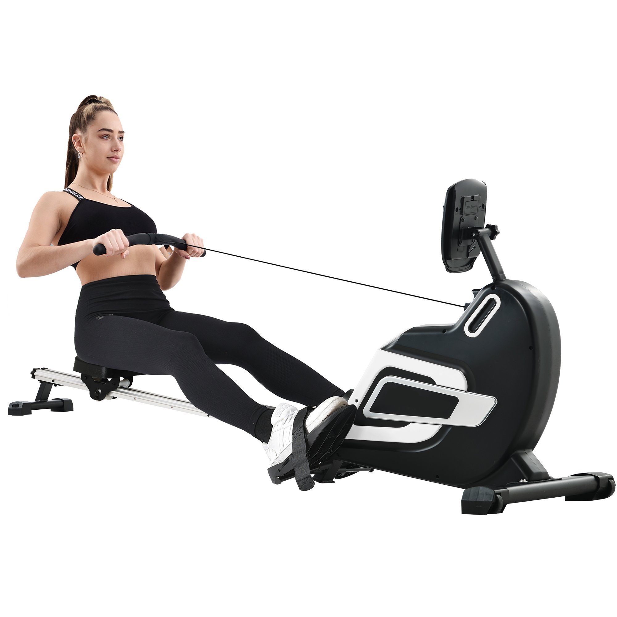 Merax Rudergerät Cronus (Packung), Rudermaschine klappbar mit 14-stufigen Magnetwiderstand, LED-Display