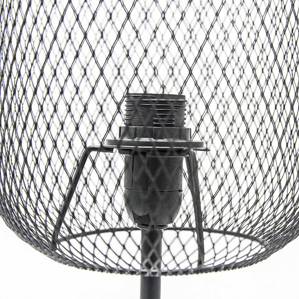 Metall, Drahtlampe E14 Mucola Tischleuchte Tischlampe Flimmern Nachttischleuchte oder ohne Gitterlampe Kein Leuchtmittel, Flackern Kippschalter, Kippschalter,
