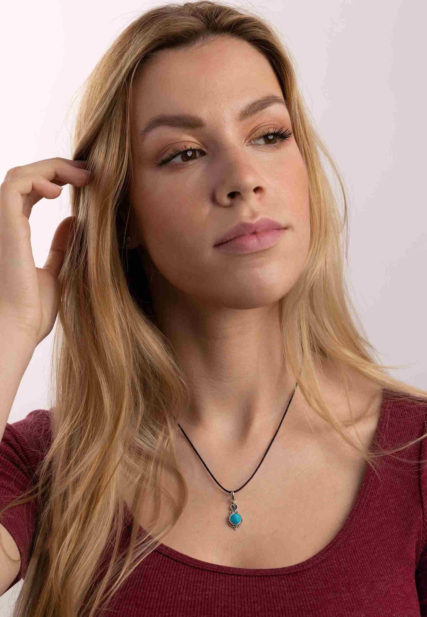 mantraroma Kettenanhänger GAJAH aus 925 Silber mit Türkis (Kettenanhänger a günstig online kaufen