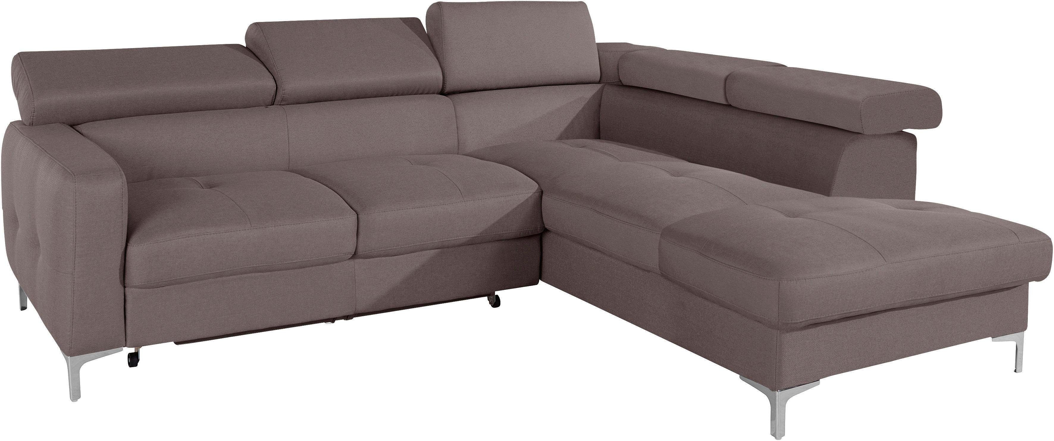COTTA Ecksofa "Sammy L-Form", mit Kopfteilverstellung, wahlweise mit Bettfu günstig online kaufen