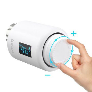 Salcar Heizkörperthermostat Smartes Heizkörperthermostat OLED-Display Tuya ZigBee Smart Heizkörper, Kompatibel Amazon Alexa & Google Assistant Programmierbarem Thermostat