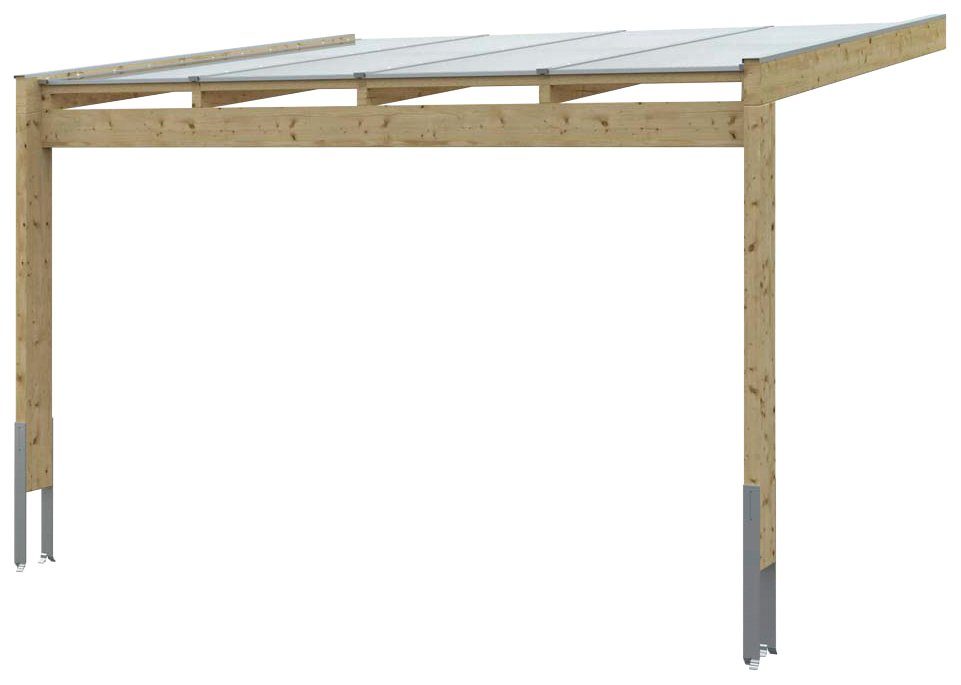 Skanholz Terrassendach Novara, BxT: 450x359 cm, Bedachung Doppelstegplatten, BxT: 450x359 cm