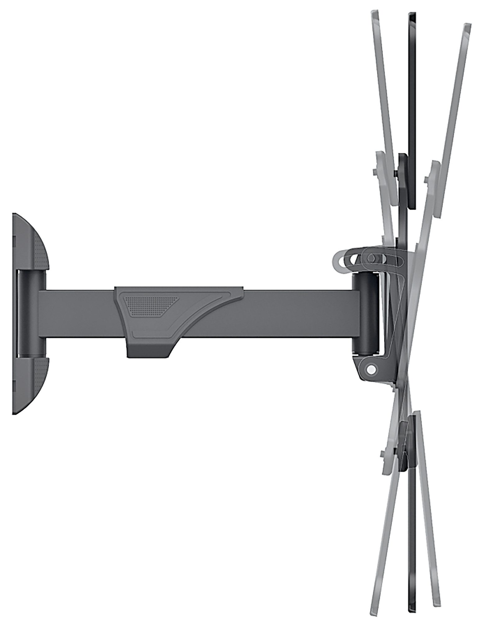 Schwaiger TV-Wandhalterung LWH25535 513, (bis 75 Zoll, neigbar, schwenkbar, drehbar, bis 35kg, bis 400x400mm, integrierte Kabelführung, schwarz)