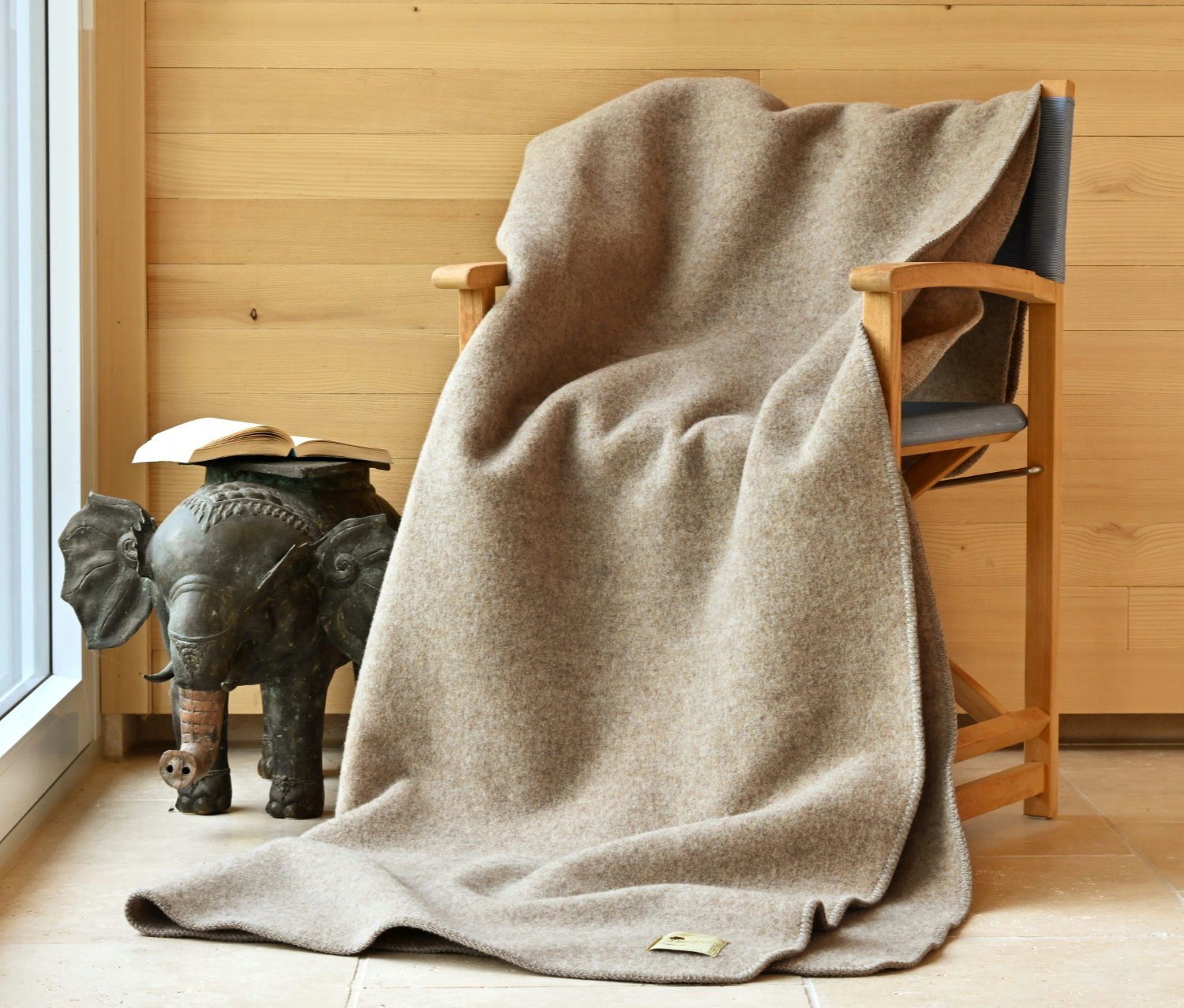 Wolldecke Doubleface Wolldecke Naturalana 100% Schurwolle vom Merinoschaf, Wohnen und Accessoires GmbH & Co. KG, atmungsaktiv