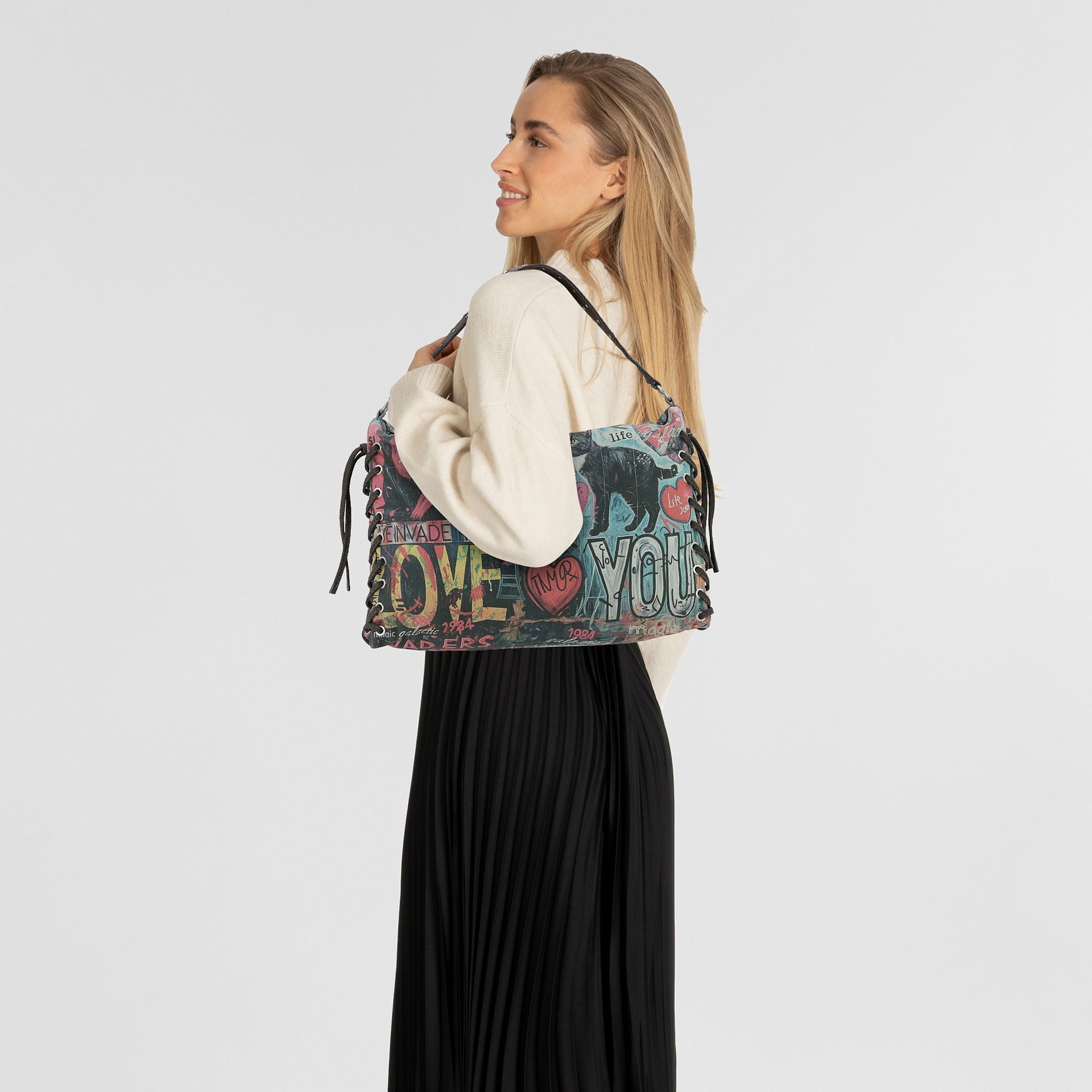Desigual Schultertasche Pizzicato, Baumwolle