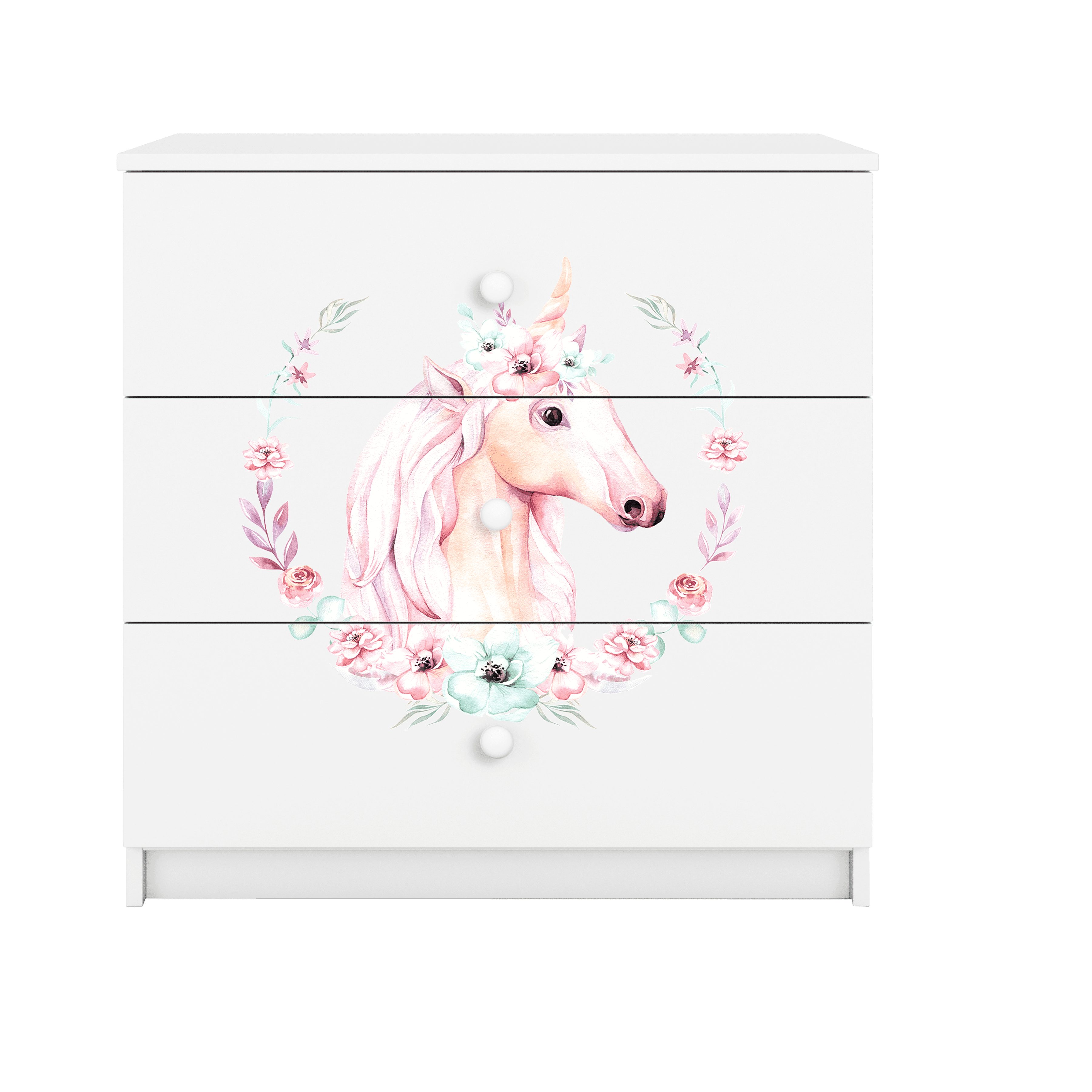 Raumhirsch Furniture Kinderregal Kinderkommode mit Tiermotiven, Spielzeugregal mit Schubladen - Kinderzimmermöbel, stabile Konstruktion, kindgerecht, verschiedene Farben & Designs