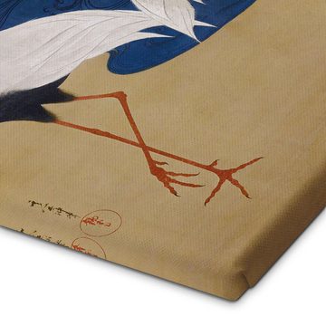 Posterlounge Leinwandbild Suzuki Kiitsu, Kraniche, Wohnzimmer Japandi Malerei