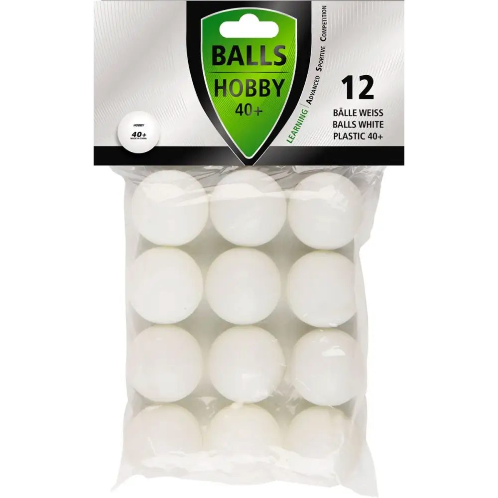 Sport-Knight® Tischtennisball Tischtennisbälle Hobby – 12 Stück, 40+ im Aufbewahrungsbeutel