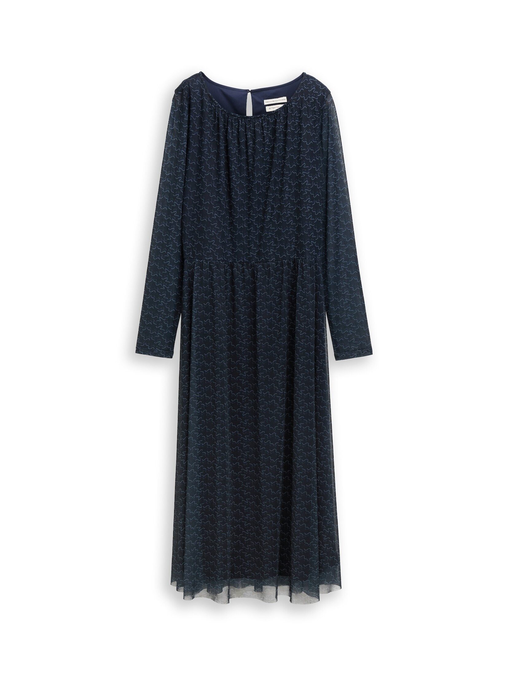TOM TAILOR Sommerkleid Kleider & Jumpsuits Midi-Meshkleid mit Muster günstig online kaufen