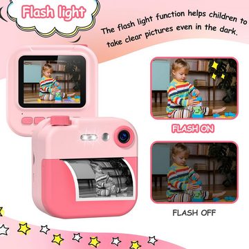 GREENKINDER Schwarz-Weiß-Foto Kinderkamera (12 MP, 16x opt. Zoom, inkl. Verbessertes 16-faches Digitales Zoom: Klares Bild auch bei Nacht, Multifunktionale 2,4-Zoll-Bildschirm 1080P-HD 32G Karte & Druckpapier)