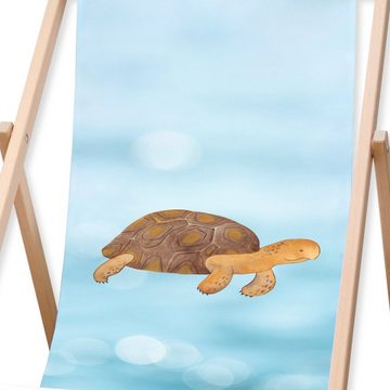 Mr. & Mrs. Panda Gartenliege Schildkröte Marschieren - Oceanblue - Geschenk, Meerestiere, Meer, Re, 1 St., Abnehmbarer Bezug