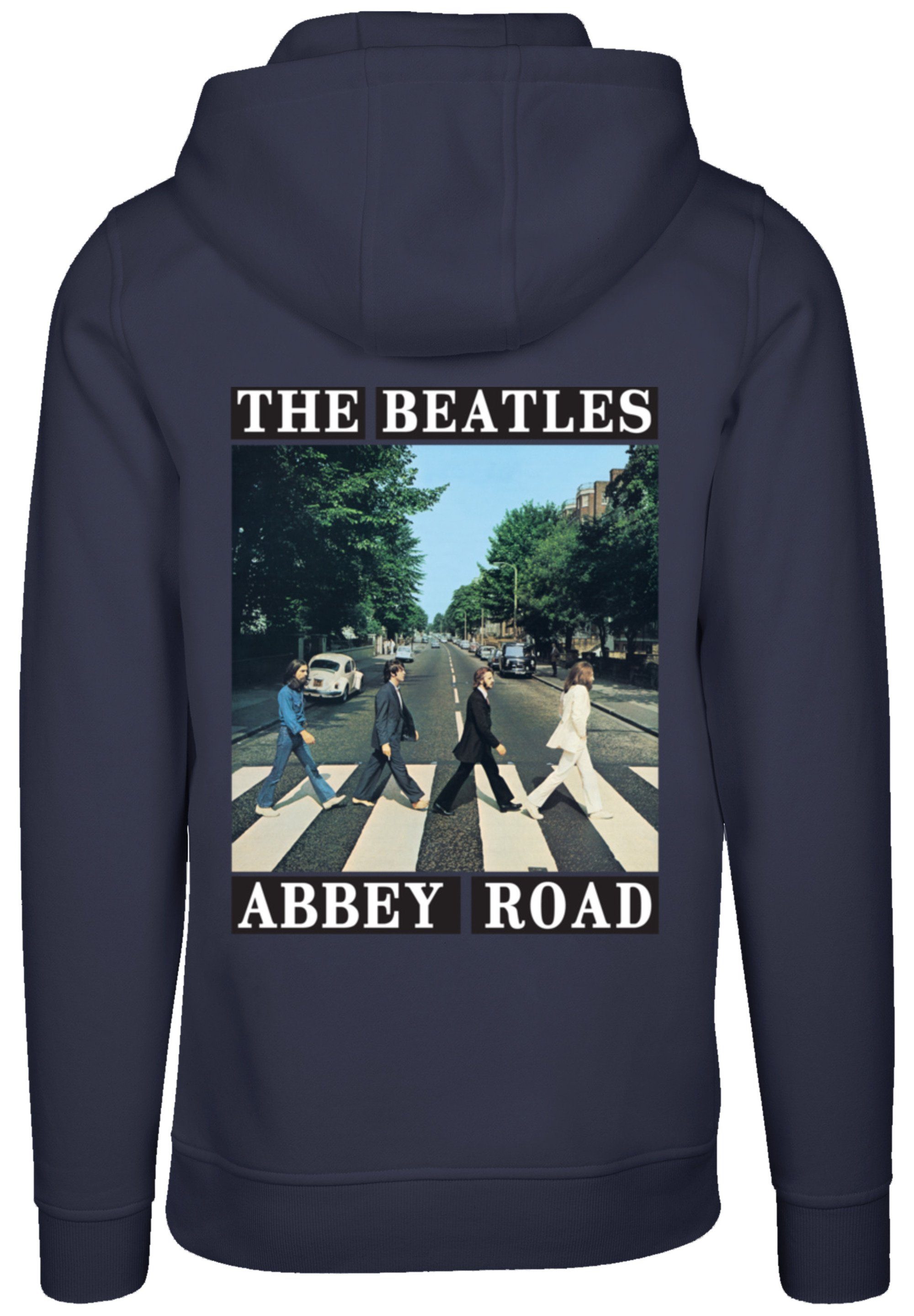 The F4NT4STIC Abbey Musik navy Warm, Rock Road Beatles Hoodie, Bequem Band Kapuzenpullover